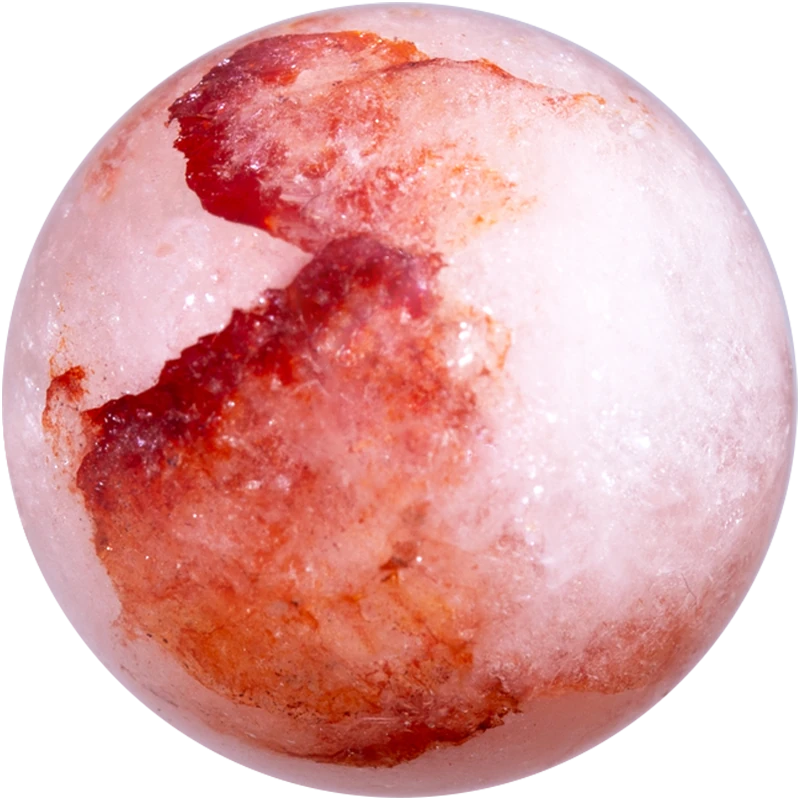 Red Flower Quartz Beads